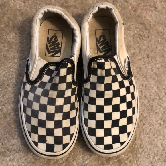 laceless checkered vans